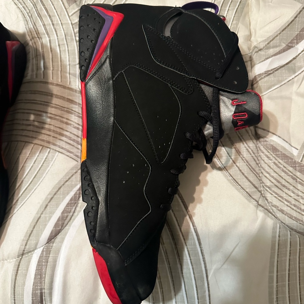 Jordan Air 7 Black and Violet Athletic Shoes - Picture 12 of 13